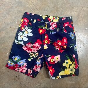 Janie and Jack 18-24 Months Navy Blue Floral Chino Shorts KB